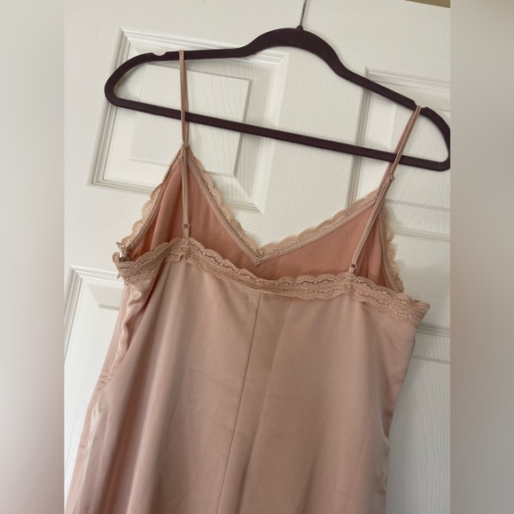 NEW dust rose pink satin dress midi - Picture 3 of 6